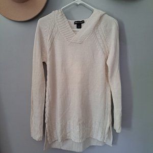 What's Next? White hooded sweater size small